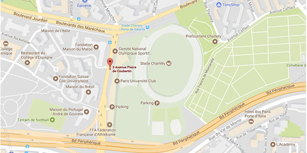 GoogleMap Stade Charlety